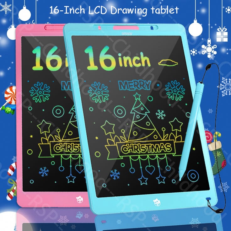 16 Inch LCD Multicolor Writing & Drawing Tablet  Reusable Erasable Digital Drawing Board for Kids