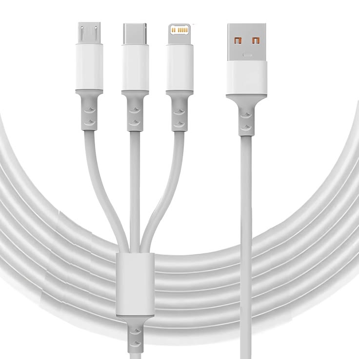 Bitkoinz Super Flex 3 in 1 Fast Charging Braided Cable   1 Meter