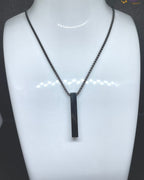 Men's Minimalist Stainless Steel Bar Pendant Necklace