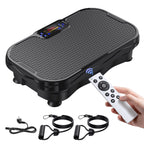 Vibration Exercise Plate with Resistance Bands – Home Fitness Machine
