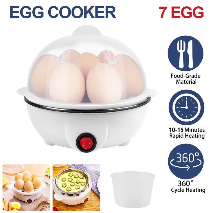 7Egg Electric Egg Boiler  Automatic Egg Cooker 360W