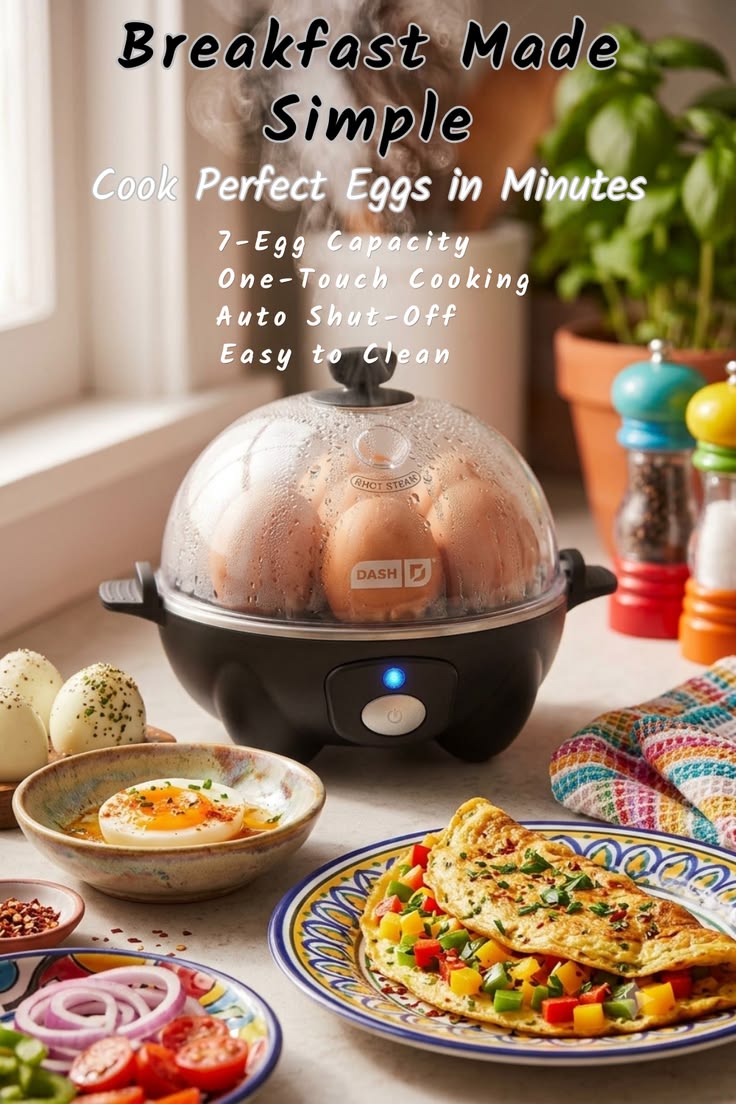 7Egg Electric Egg Boiler  Automatic Egg Cooker 360W