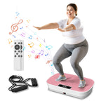 Vibration Exercise Plate with Resistance Bands – Home Fitness Machine