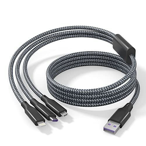 Bitkoinz Super Flex 3 in 1 Fast Charging Braided Cable   1 Meter