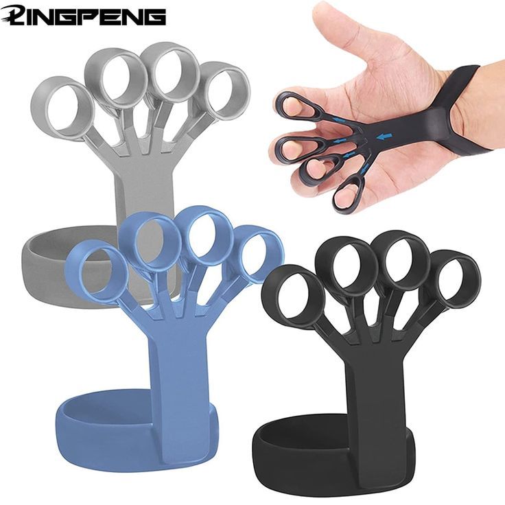 Silicone Finger Hand Grip Strengthener  Finger Exerciser & Hand Trainer