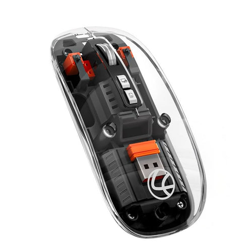 Arctic Fox Pureview Transparent Wireless & Bluetooth Rechargeable Mouse