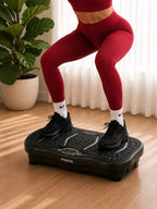 Vibration Exercise Plate with Resistance Bands – Home Fitness Machine