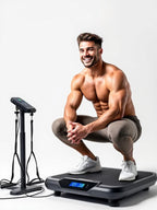 Vibration Exercise Plate with Resistance Bands – Home Fitness Machine