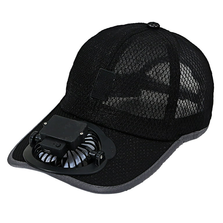 USB Rechargeable Cooling Fan Cap – Portable Hands-Free Sun Hat with Built-in Mini Fan