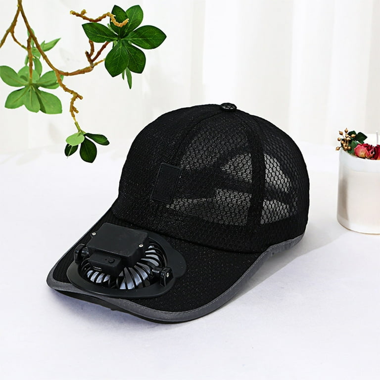 USB Rechargeable Cooling Fan Cap – Portable Hands-Free Sun Hat with Built-in Mini Fan