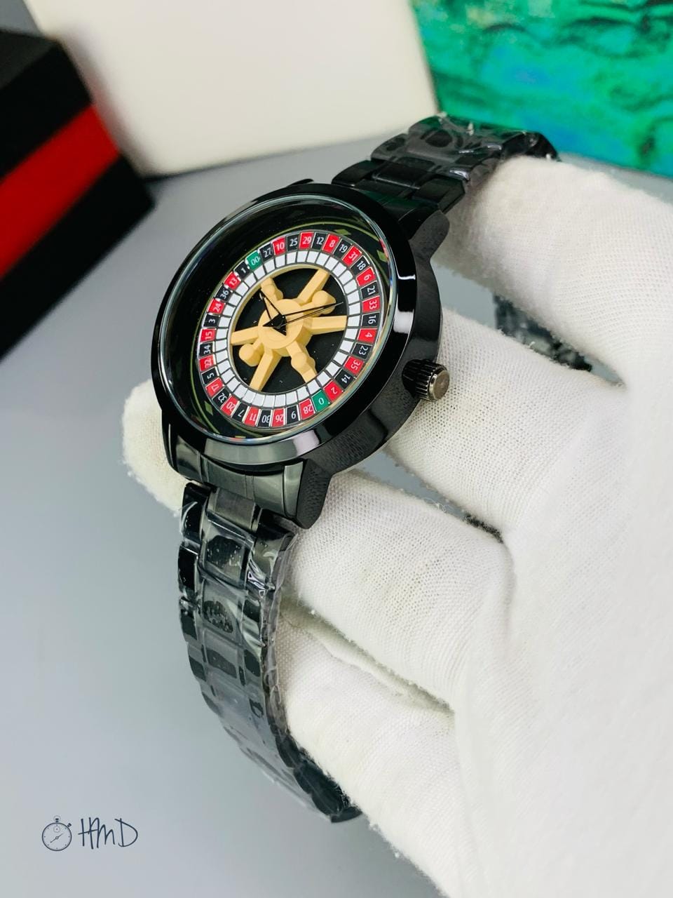Luxury Roulette Wheel Men's Quartz Watch | Stainless Steel Fashion Wrist Watch
