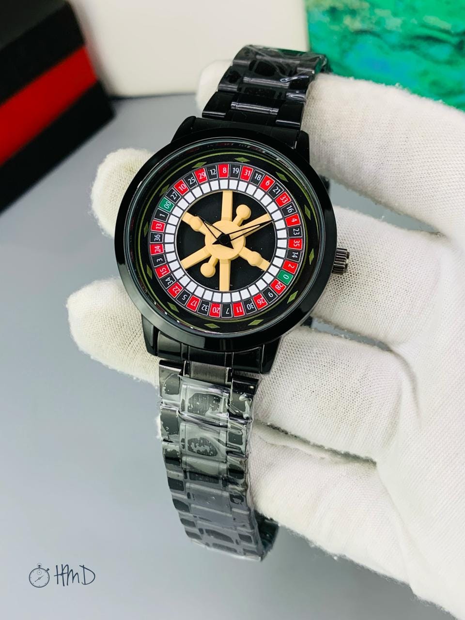Luxury Roulette Wheel Men's Quartz Watch | Stainless Steel Fashion Wrist Watch