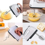 Electric Hand Mixer – 7 Speed Portable Egg Beater & Cake Mixer for Baking, Cream & Dough