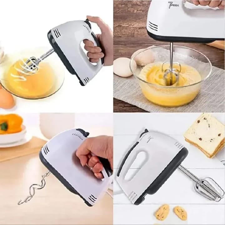 Electric Hand Mixer – 7 Speed Portable Egg Beater & Cake Mixer for Baking, Cream & Dough