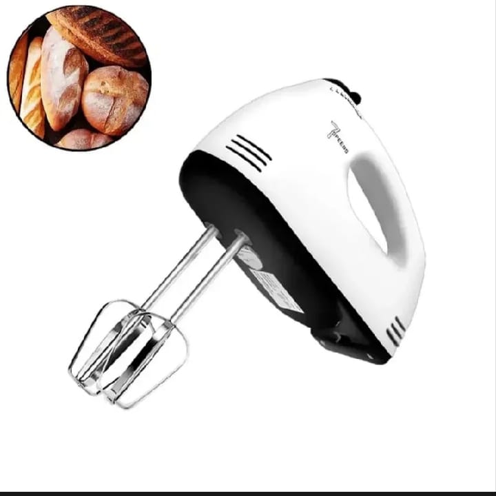 Electric Hand Mixer – 7 Speed Portable Egg Beater & Cake Mixer for Baking, Cream & Dough