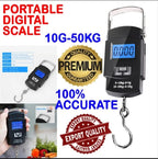 Portable Digital Hanging Luggage Scale 50kg LCD Travel Weight Scale with Hook