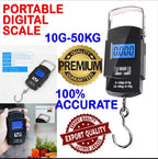 Portable Digital Hanging Luggage Scale 50kg LCD Travel Weight Scale with Hook