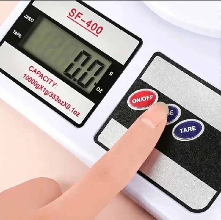 SF-400 Digital Kitchen Food Scale | 10kg Electronic LCD Weighing Scale | High Precision