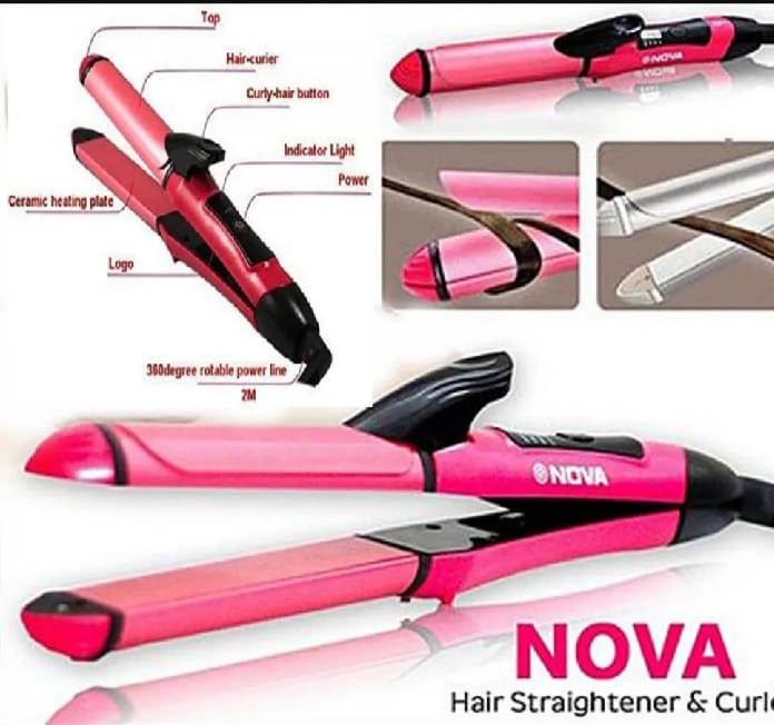 Nova 2-in-1 Hair Straightener & Curler | Ceramic Hair Styling Tool | Fast Heating