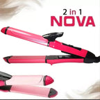 Nova 2-in-1 Hair Straightener & Curler | Ceramic Hair Styling Tool | Fast Heating