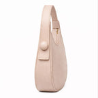 Women's Elegant Half Moon Shoulder Bag | Premium PU Leather Handbag | Beige