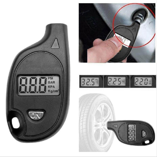 Digital Tire Pressure Gauge LCD Display – Portable Car, Motorcycle & Bicycle Air Pressure Tester (PSI/BAR/KPA/Kg/cm²)