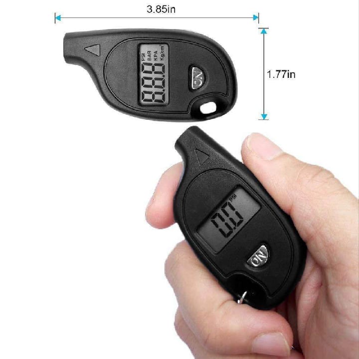 Digital Tire Pressure Gauge LCD Display – Portable Car, Motorcycle & Bicycle Air Pressure Tester (PSI/BAR/KPA/Kg/cm²)