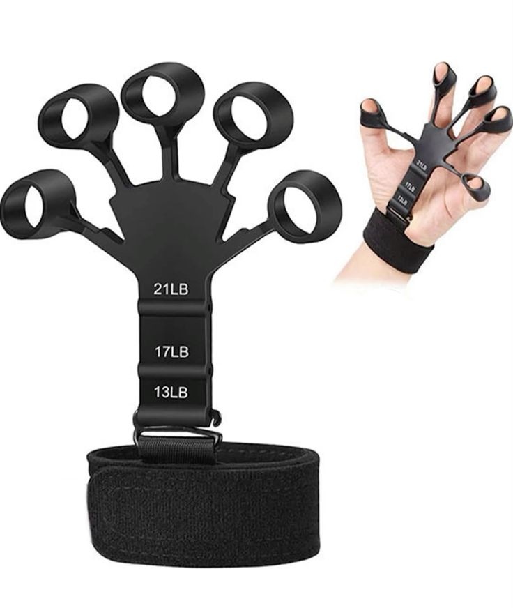 Silicone Finger Hand Grip Strengthener  Finger Exerciser & Hand Trainer